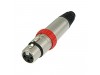 Neutrik NC3FXS Female XLR Connector with On-Off Switch Nickel Housing